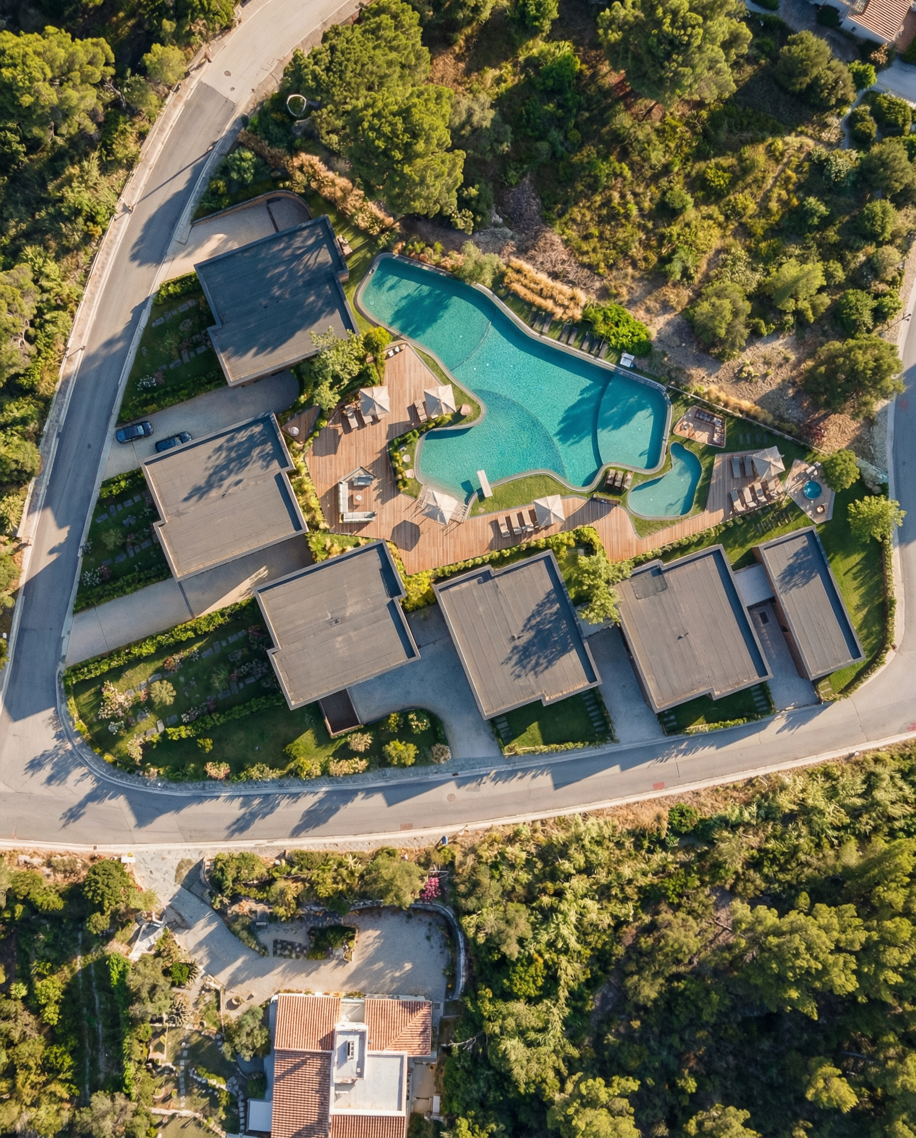 Detalhe arquitetónico de habitação contemporânea